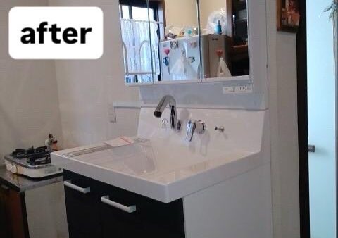 🚰静岡市｜洗面台交換工事